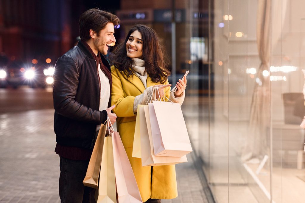 Couple with shopping
